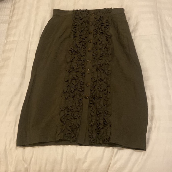 Maeve green Ruffle Midi-skirt - Picture 2 of 4